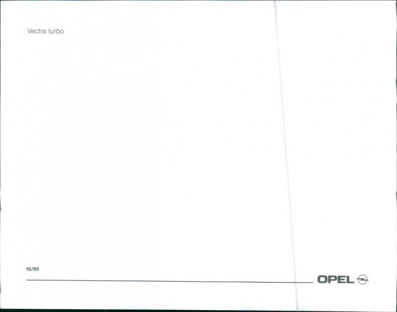 Opel Vectra Turbo - Vintage Photograph