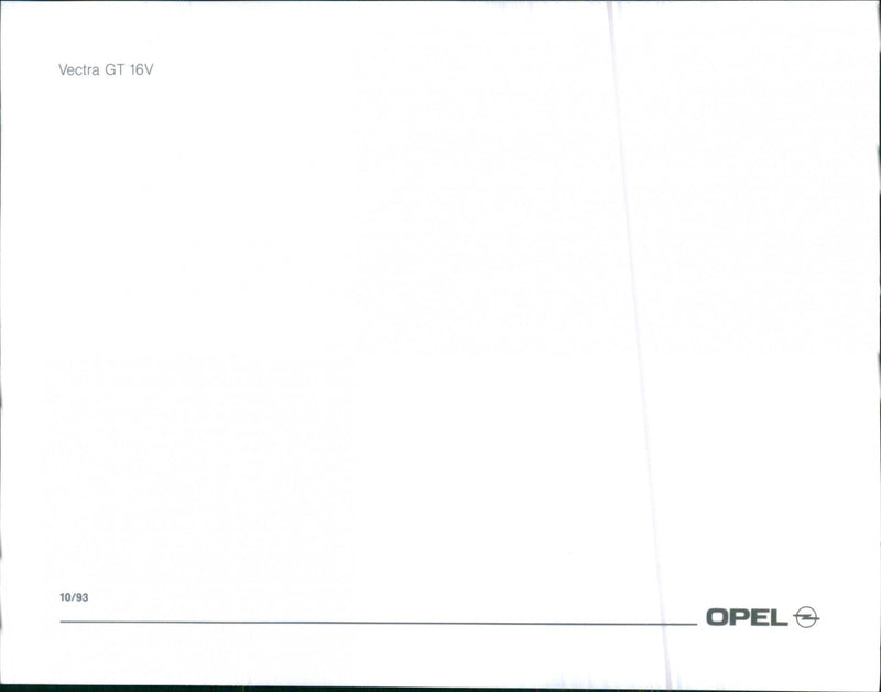 Opel Vectra GT 16V - Vintage Photograph