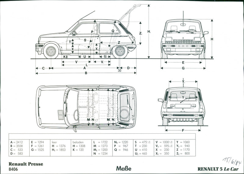 Renault 5 Le Car - Vintage Photograph