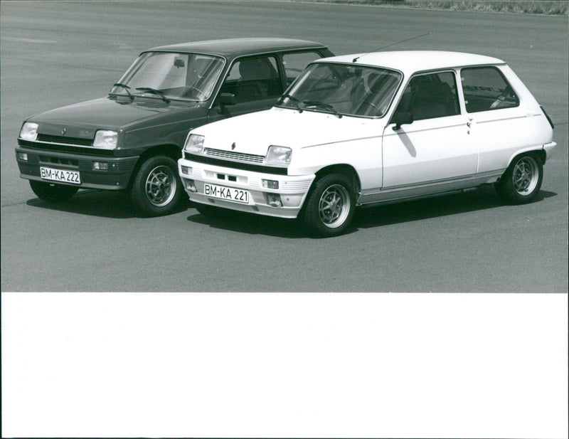 Renault 5 Le Car Turbo and Renault 5 Le Car GTL - Vintage Photograph