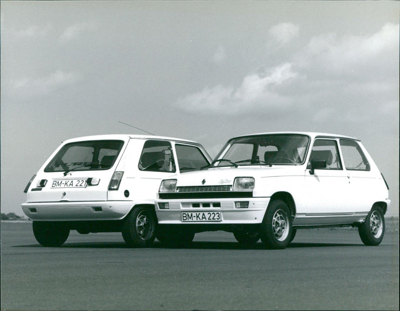 Renault 5 Le Car Turbo and Renault 5 Le Car GTL - Vintage Photograph