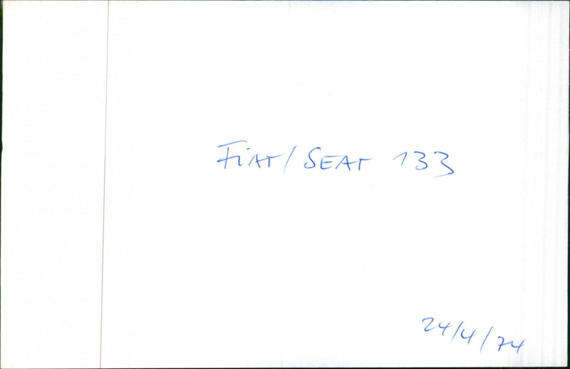 Fiat / Seat 133 - Vintage Photograph