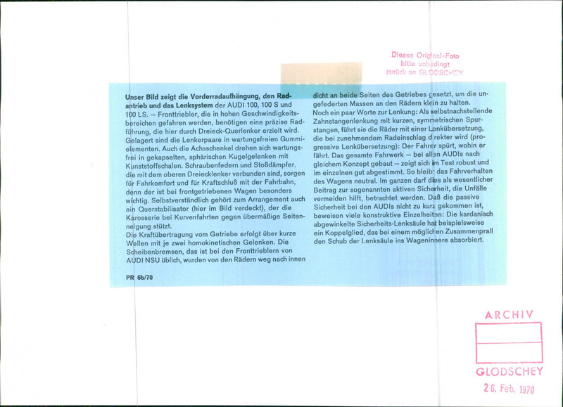 Audi. - Vintage Photograph