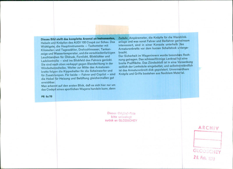 Audi. - Vintage Photograph