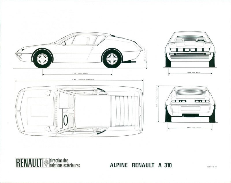 Alpine Renault A310 - Vintage Photograph