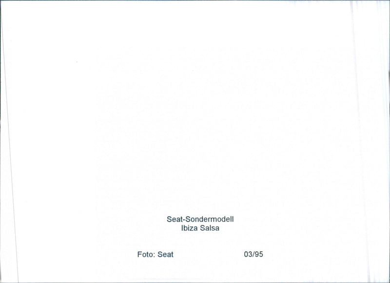 Seat Ibiza Salsa - Vintage Photograph