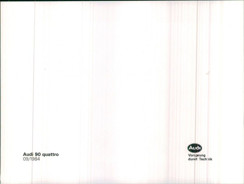 Audi 90 Quattro - Vintage Photograph