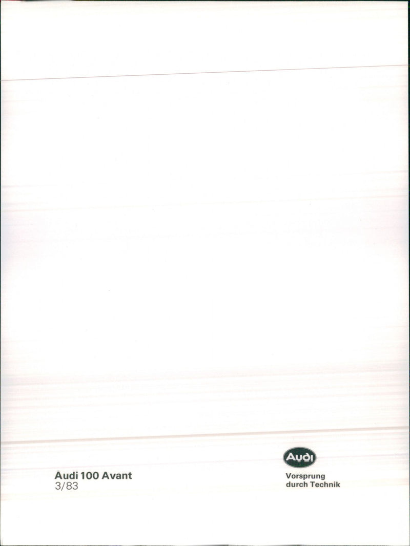 Audi 100 Avant - Vintage Photograph