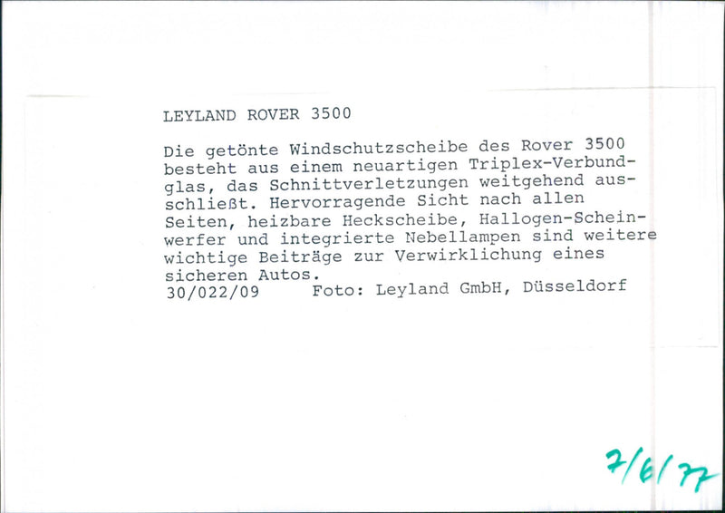 Leyland Rover 3500 - Vintage Photograph