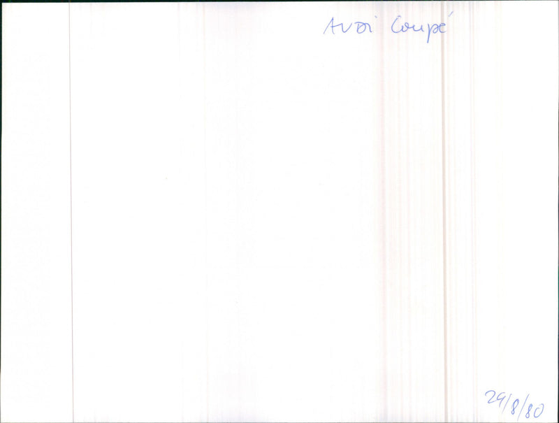 Audi Coupe - Vintage Photograph