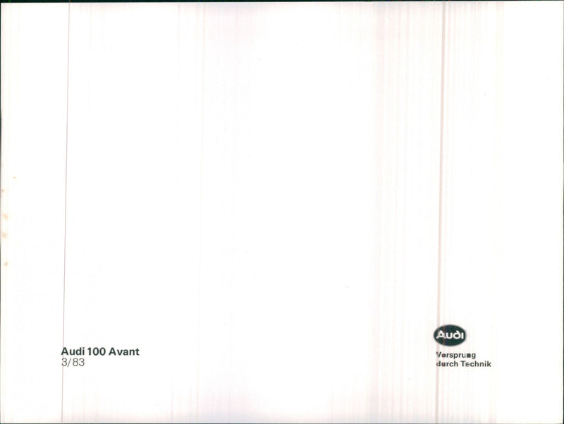 Audi 100 Avant - Vintage Photograph