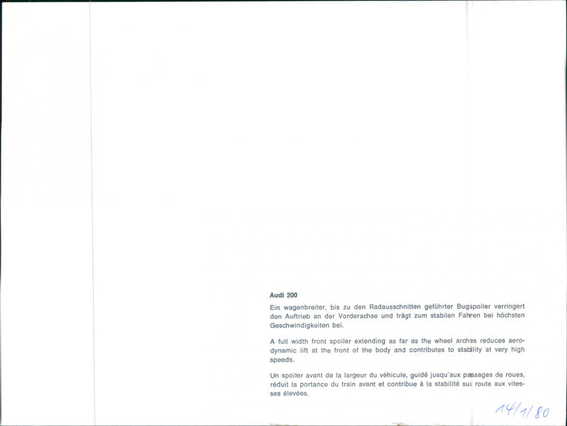 Audi 200 - Vintage Photograph