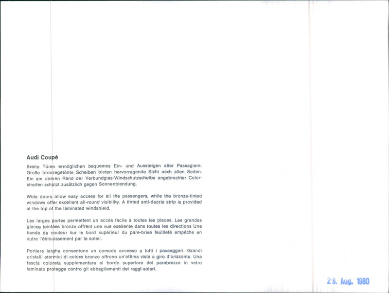 Audi Coupe - Vintage Photograph