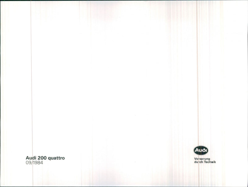 Audi 200 Quattro - Vintage Photograph