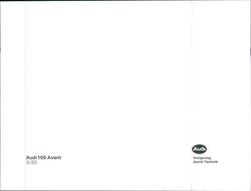 Audi 100 Avant - Vintage Photograph