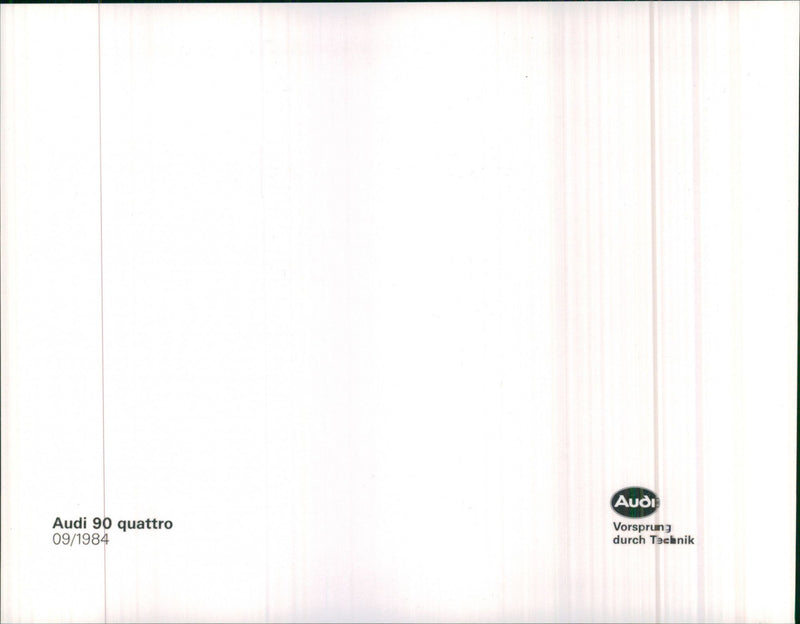 Audi 90 Quattro - Vintage Photograph