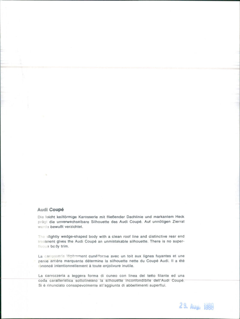 Audi Coupe - Vintage Photograph