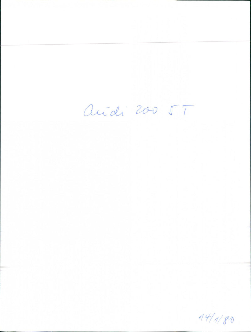 Audi 200 5T - Vintage Photograph