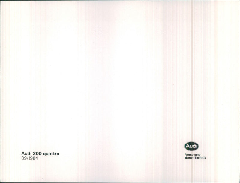 Audi 200 Quattro - Vintage Photograph