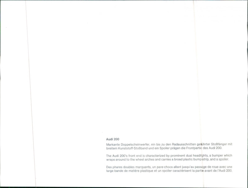 Audi 200 - Vintage Photograph