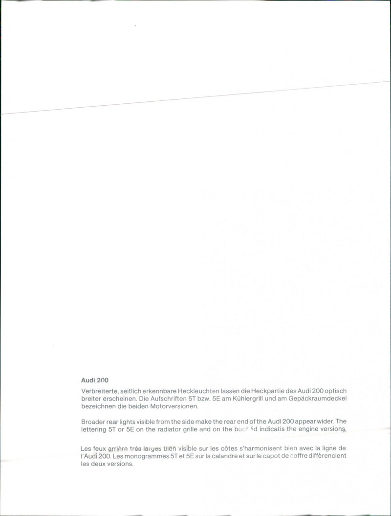 Audi 200 - Vintage Photograph