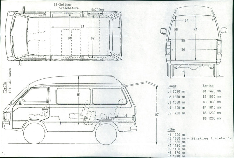 Toyota Lite-Ace Wagon - Vintage Photograph