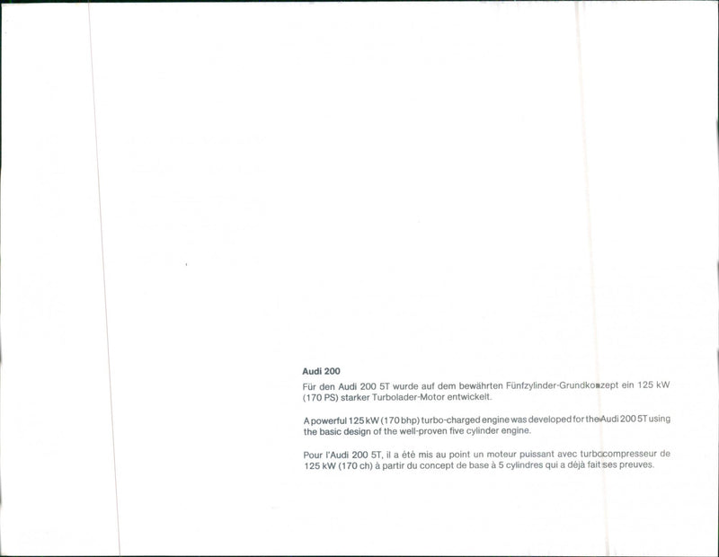 Audi 200 - Vintage Photograph