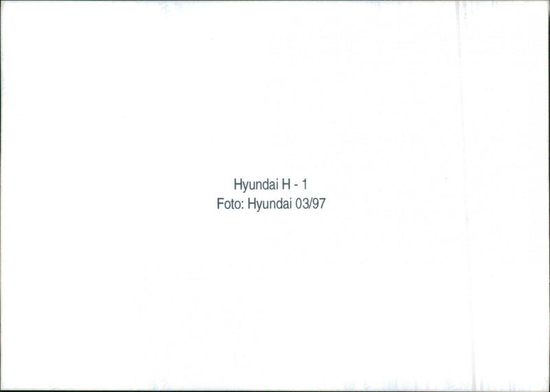 A view of Hyundai H-1 - Vintage Photograph