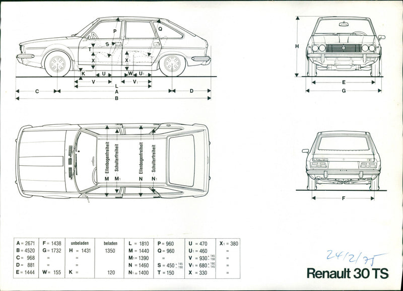 Renault 30 TS - Vintage Photograph