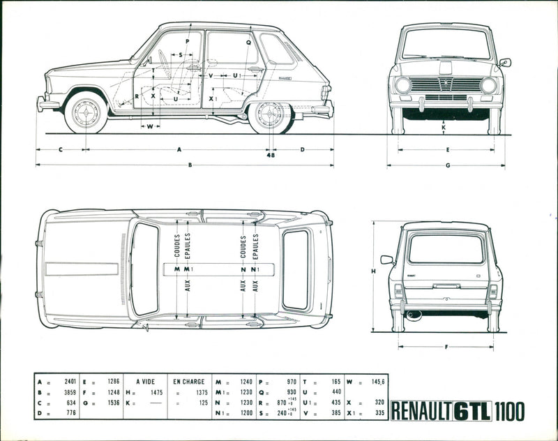 Renault 6 TL 1100 - Vintage Photograph