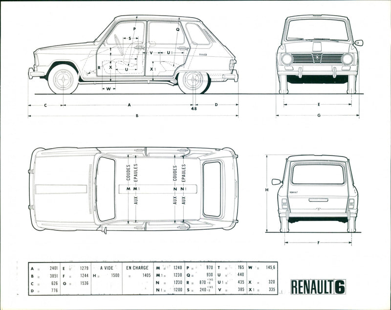 Renault 6 - Vintage Photograph