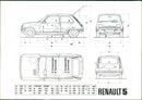 Details of a Renault 5 automobile's body - Vintage Photograph