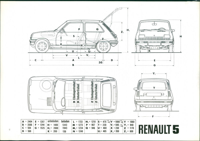 Details of a Renault 5 automobile's body - Vintage Photograph