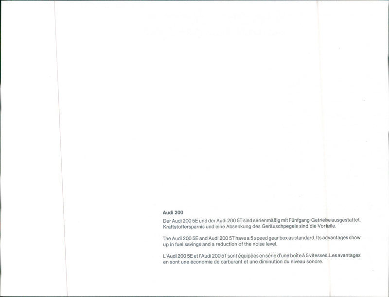 Audi 200 - Vintage Photograph