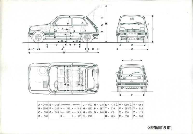 Renault 5 automobile's body - Vintage Photograph