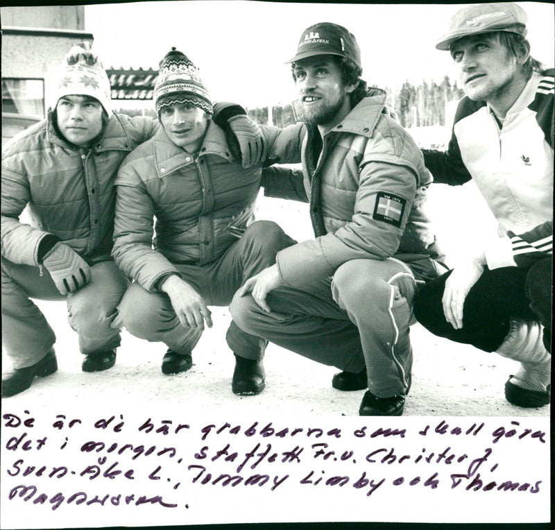 Christer F, Sven-Åke L, Tommy Limby & Thomas Magnusson - Vintage Photograph