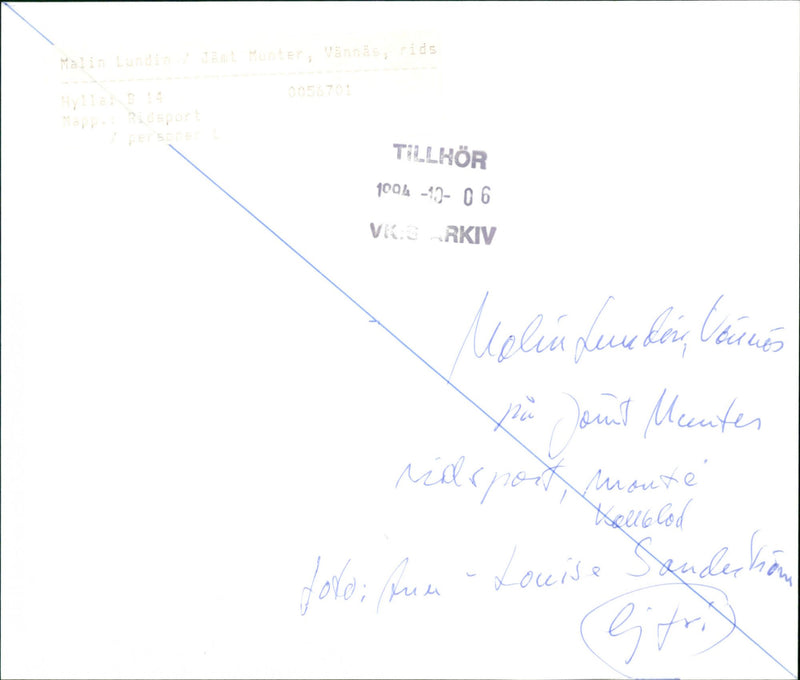 Malin Lundin at Jämt Munter - Vintage Photograph