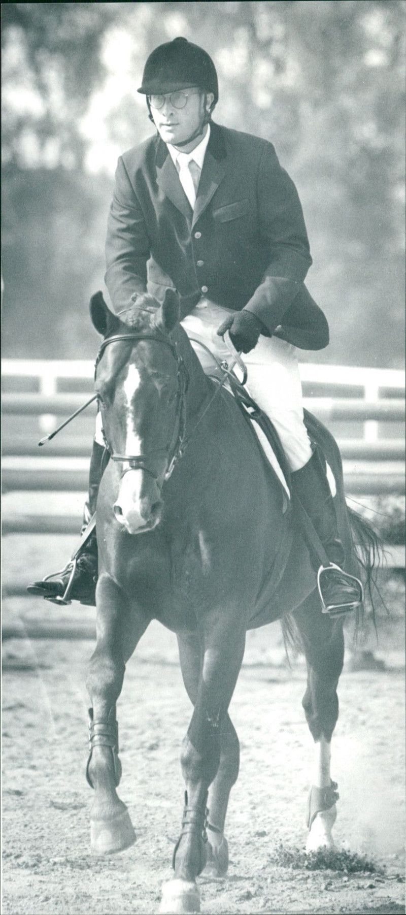 Björn Häggström jumping, Umeå equestrian association - Vintage Photograph