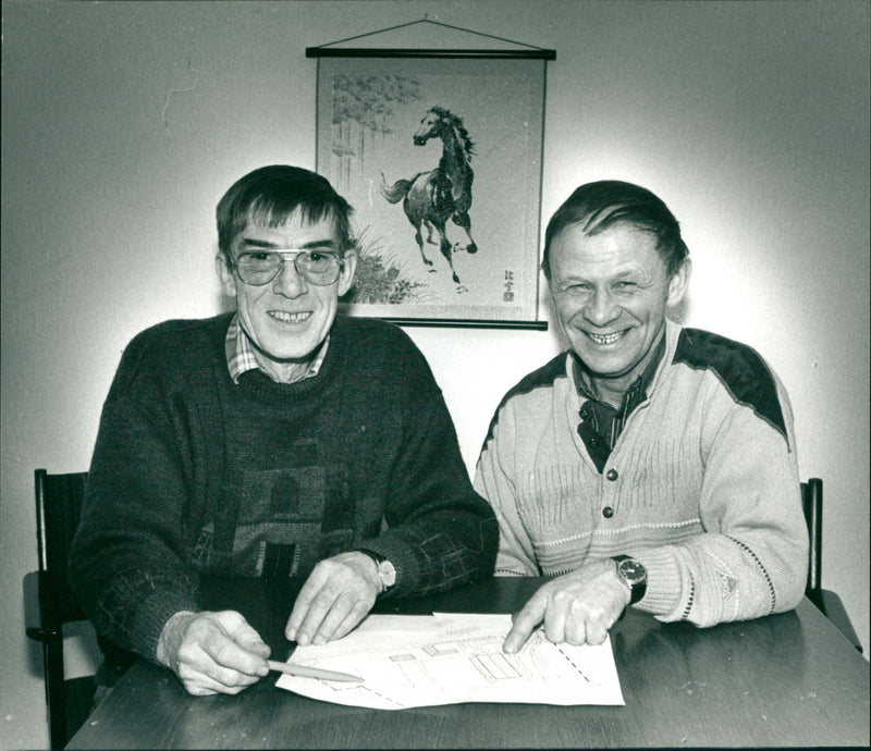 Bengt Hellman and Gösta Andersson, Vännäs equestrian association - Vintage Photograph