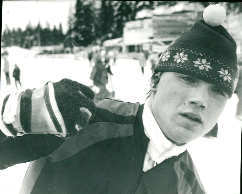 Larrry Polomaa Cross Country Skiing - Vintage Photograph