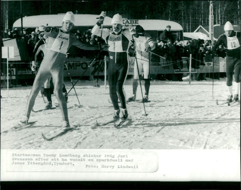 Tommy Lundberg skis - Vintage Photograph