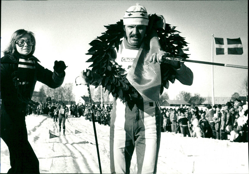 Matti Kuosku cross-country skiing - Vintage Photograph