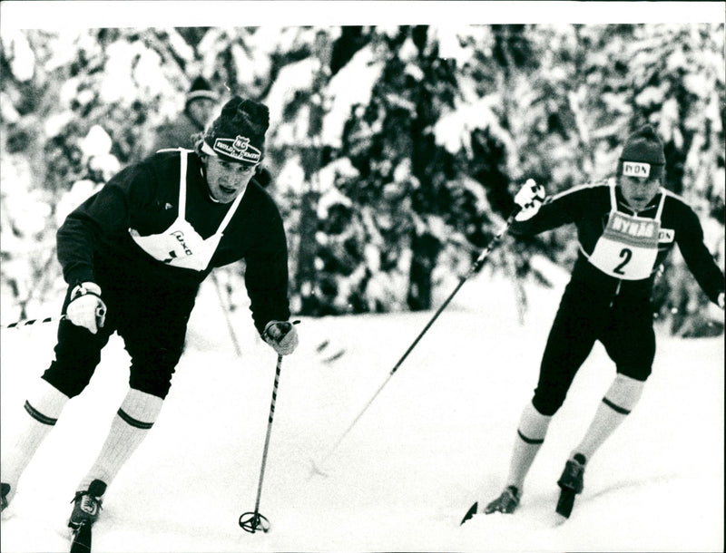 Magnusson skis - Vintage Photograph