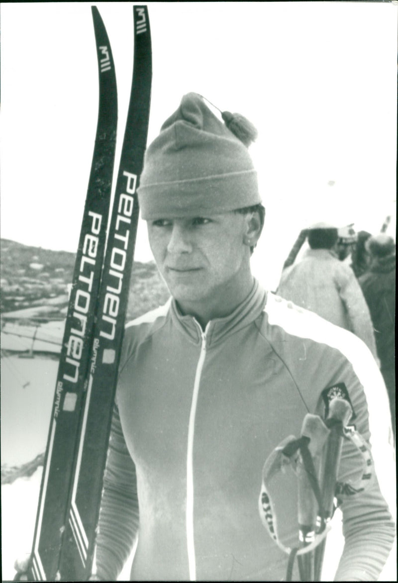 Albert Karlsson cross-country skiing - Vintage Photograph