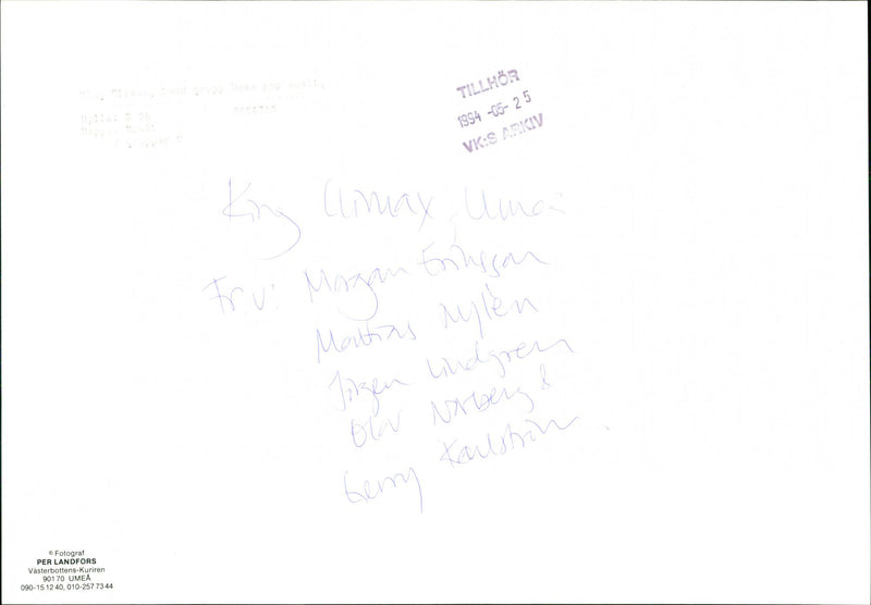 King Climax, music group Umeå - Vintage Photograph