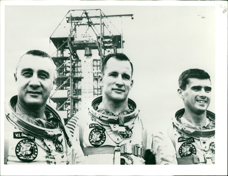 Astronauts Virgil Grisson, Edward White and Roger Chaffee - Vintage Photograph