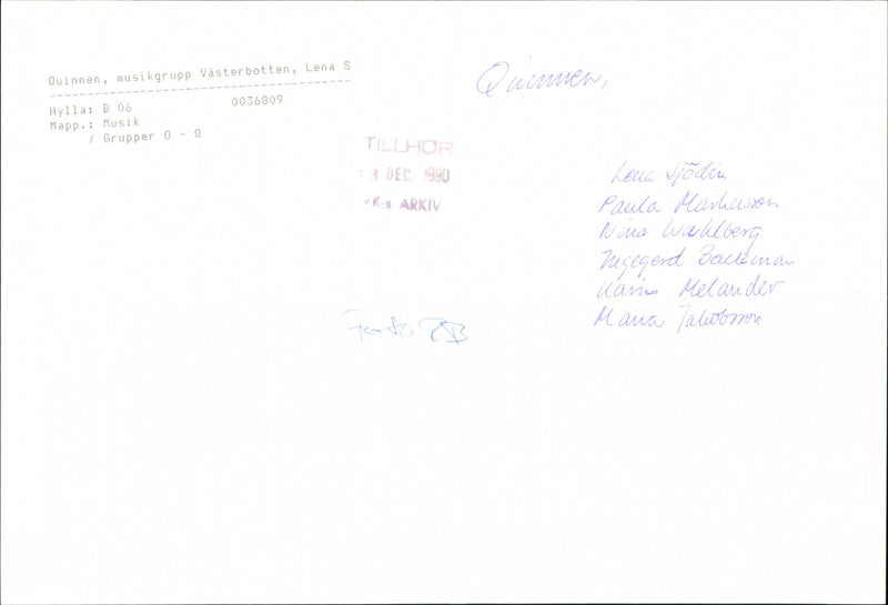 GROUPS MUSIC MARLICH MEGEGERD NINA VKS BACTE HELUA LENA NAMA PAULA TOTO MEL - Vintage Photograph