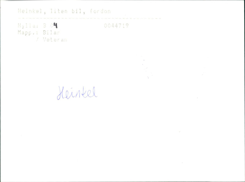 Heinkel Cabin and Heinkel Tourist - Vintage Photograph