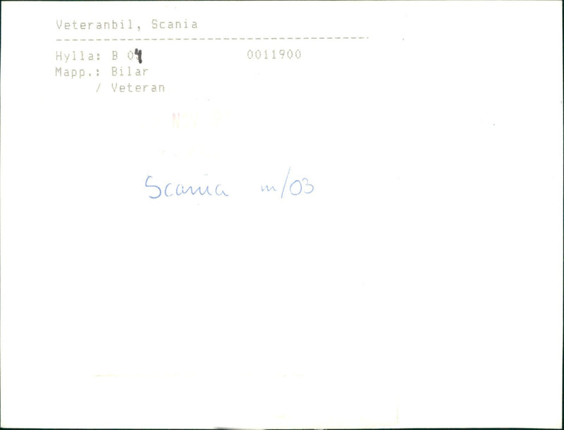 Scania w / 03 vintage car - Vintage Photograph