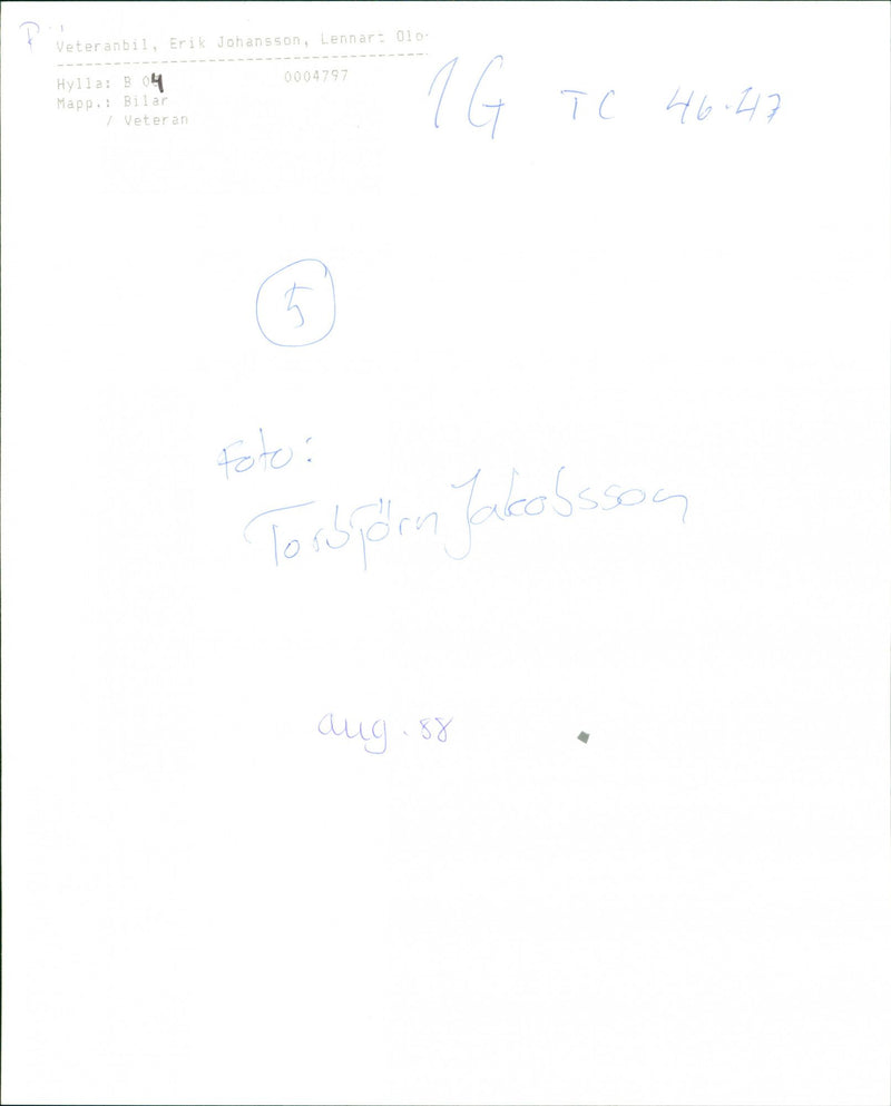 MG Veteranbil - Vintage Photograph